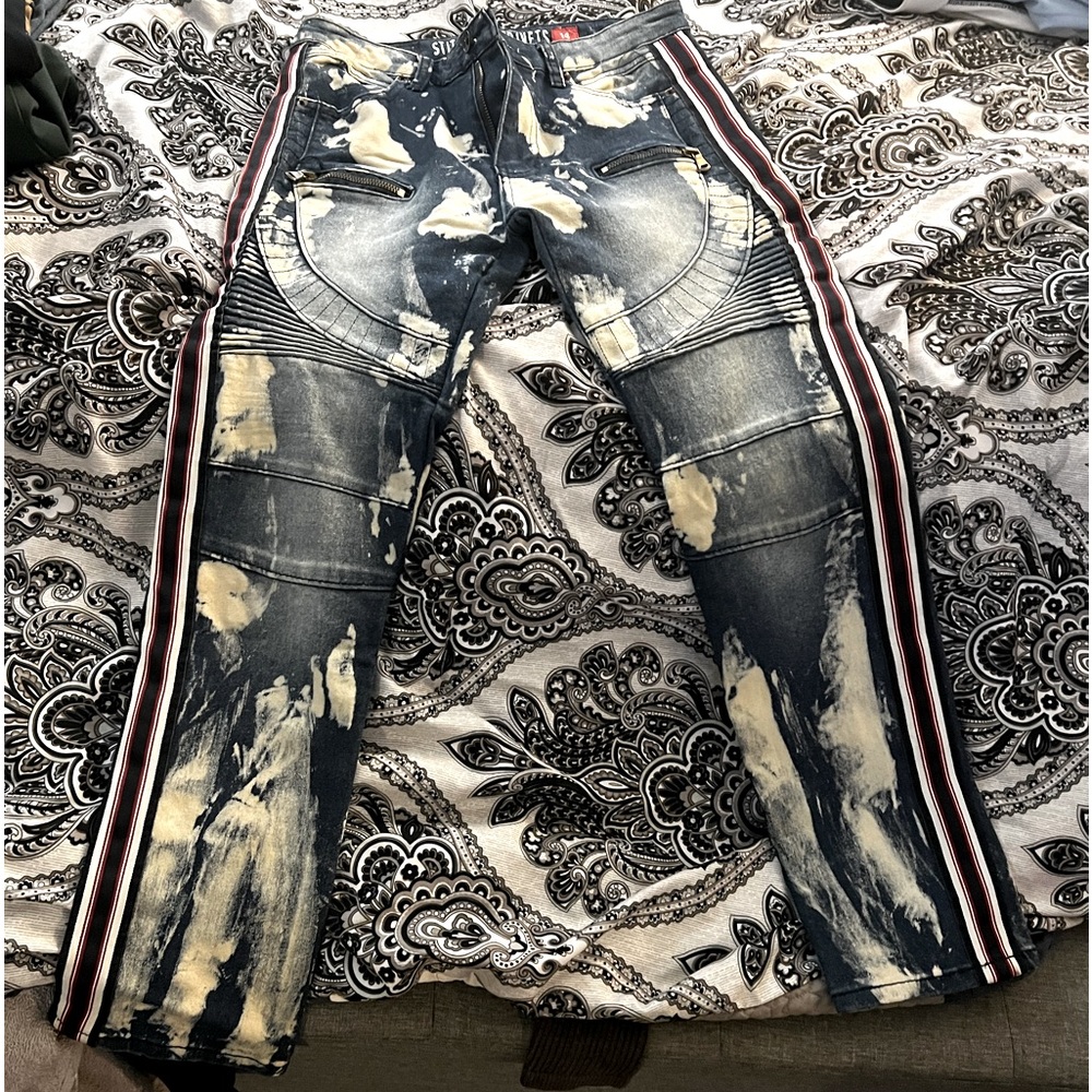 Like new size 14 boys stitches and rivets designer skinny jeans